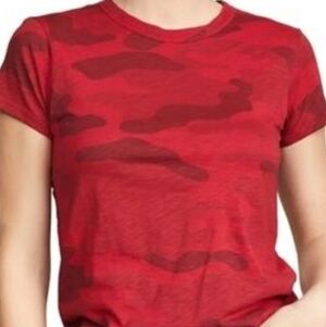 RAG & BONE Red Camo Short Sleeve Tee Size M